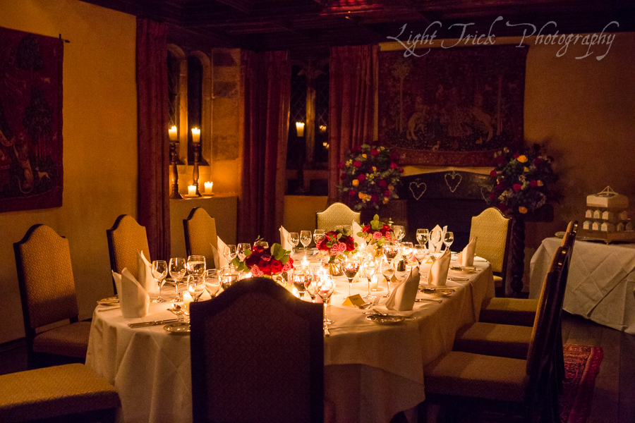 candlelit wedding breakfast